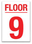 FLOOR 9 SIGN