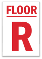 FLOOR R SIGN