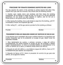 GAS LEAK SIGN