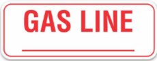 GAS LINE SIGN