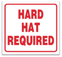 HARD HAT REQUIRED SIGN