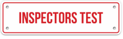 INSPECTORS TEST SIGN