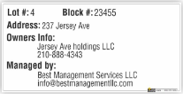 JERSEY CITY LOT SIGN CUSTOM