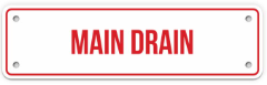 MAIN DRAIN SIGN