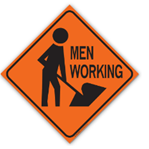 MEN WORKING SIGN