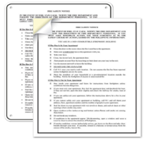 NON-COMBUSTIBLE FIRE SAFETY NOTICE