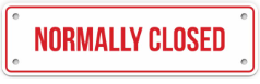 NORMALLY CLOSED SIGN
