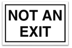 NOT AN EXIT SIGN