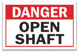 OPEN SHAFT SIGN