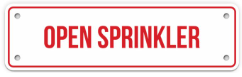 OPEN SPRINKLER SIGN