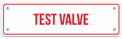 TEST VALVE SIGN