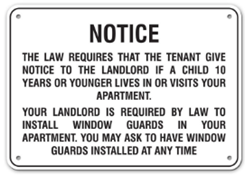 WINDOW GUARD SIGN