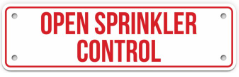 open sprinkler control sign