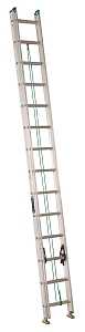 Louisville AE4228PG Extension Ladder, 225 lb, 28-Step, 1-1/2 in D Step, Aluminum