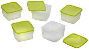 Arrow Plastic 04201 Storage Container, 1 pt Capacity, Plastic, Clear, 4-1/4 in L, 4-1/4 in W, 6-1/4 in H