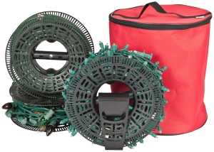 Treekeeper SB-10463/SB-10148 Basic String Light Storage Container, 3 Reels Capacity, Plastic, 13 in L, 13 in W