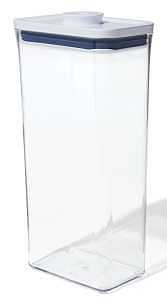 Good Grips POP 11234400 Food Container, 3.7 qt Capacity, Plastic, Clear, 6-1/2 in L, 4.3 in W, 12.6 in H