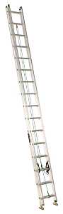 Louisville AE4232PG Extension Ladder, 379 in H Reach, 225 lb, 32-Step, 1-1/2 in D Step, Aluminum