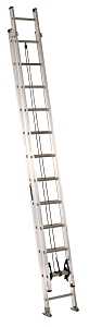 Extension - Aluminum # 2736536 Louisville AE2200 Series AE2224 Extension Ladder, 23 ft 8 in H Reach, 300 lb, 24-Step, 1-1/2 in D Step, Aluminum