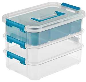 Sterilite 14138606 Tray Organizer, Clear, 10-5/8 in L, 7-1/4 in W, 7-3/4 in H