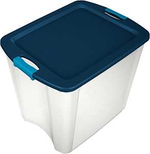 Sterilite 14489604 Carry Tote, Plastic, Clear, 23-5/8 in L, 18-5/8 in W, 20-1/8 in H