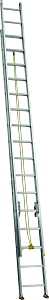 Louisville AE3232 Extension Ladder, 379 in H Reach, 250 lb, 1-1/2 in D Step, Aluminum