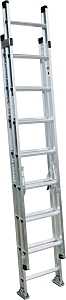 Werner D1516-2 Extension Ladder, 16 ft H Reach, 300 lb, Aluminum