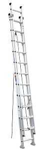 Werner D1524-2 Extension Ladder, 23 ft H Reach, 300 lb, Aluminum