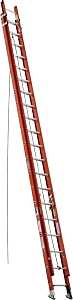 Werner D6240-2 Extension Ladder, 37 ft H Reach, 300 lb, Fiberglass