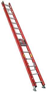 Werner D6232-2 Extension Ladder, 31 ft H Reach, 300 lb, Fiberglass