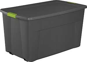 Sterilite 19483V04 Wheeled Tote, Plastic, Gray, 36-5/8 in L, 21 in W, 19-1/2 in H