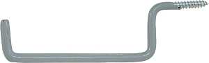 Crawford SS11-25 Ladder Hook, 20 lb, Screw, Steel, Gray, Zinc