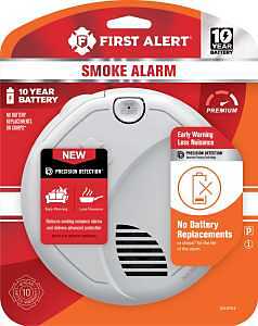 First Alert 1046764 Smoke Alarm, Ionization, Photoelectric Sensor